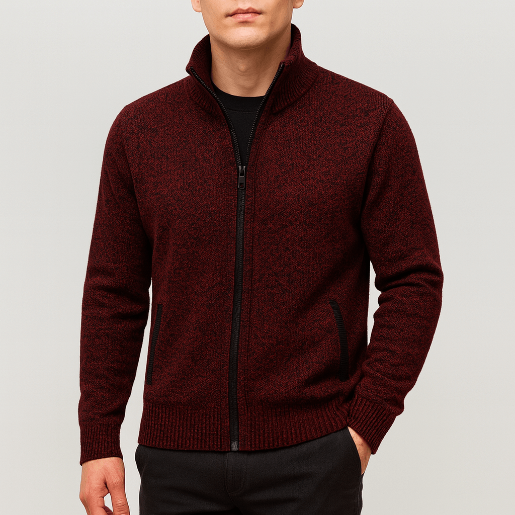 Jake | Knitted Zip-Collar Cardigan for Men