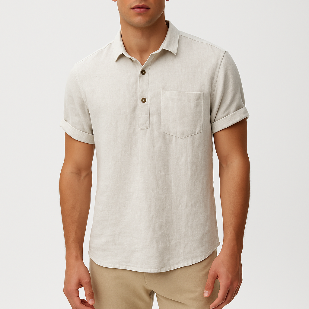 Luke | Classic Linen Polo Shirt for Men