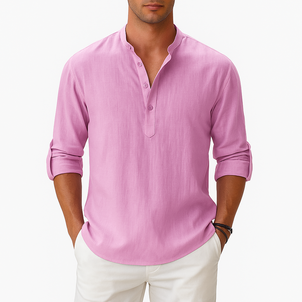 Mike | Longline Linen Shirt for Men