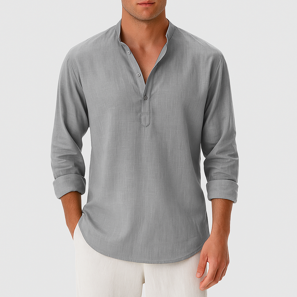 Mike | Longline Linen Shirt for Men