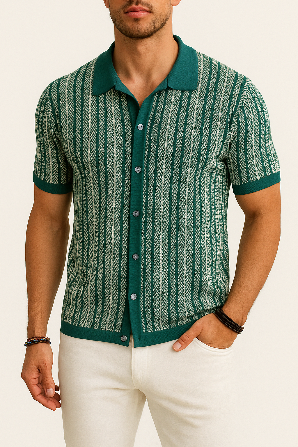 Jake | Vintage Stripe Polo Shirt for Men