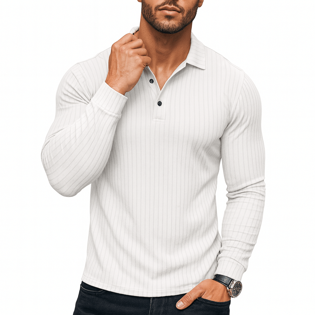 Tom | Ribbed Henley Shirt for Men