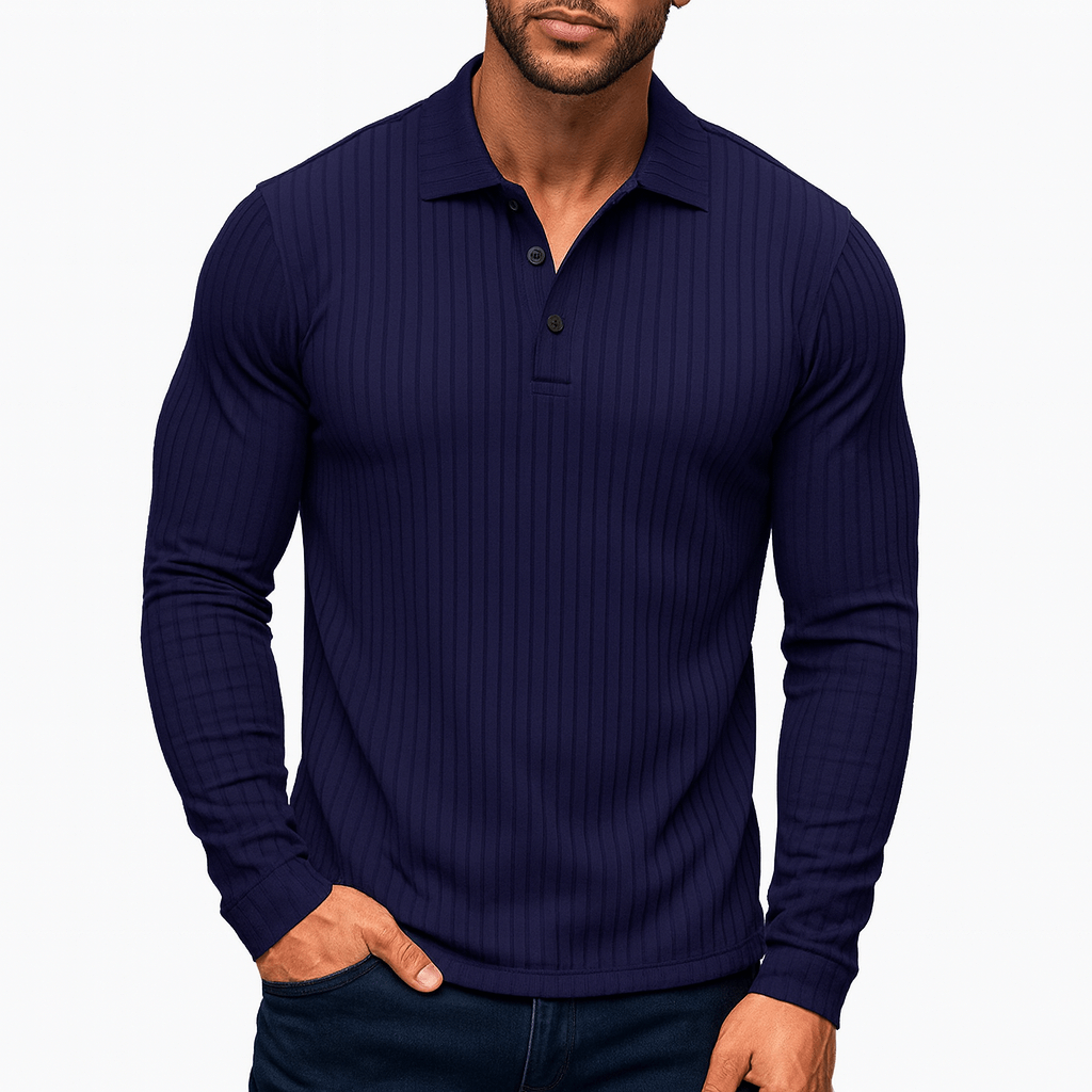 Tom | Ribbed Henley Shirt for Men