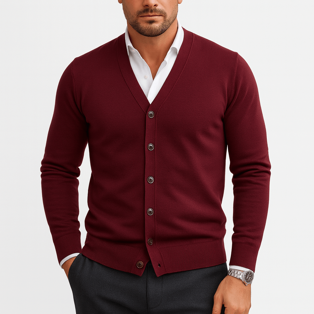 Ryan | Slim Fit V-Neck Knit Cardigan