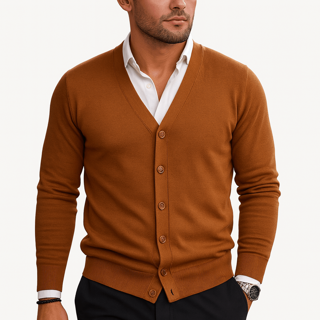 Ryan | Slim Fit V-Neck Knit Cardigan