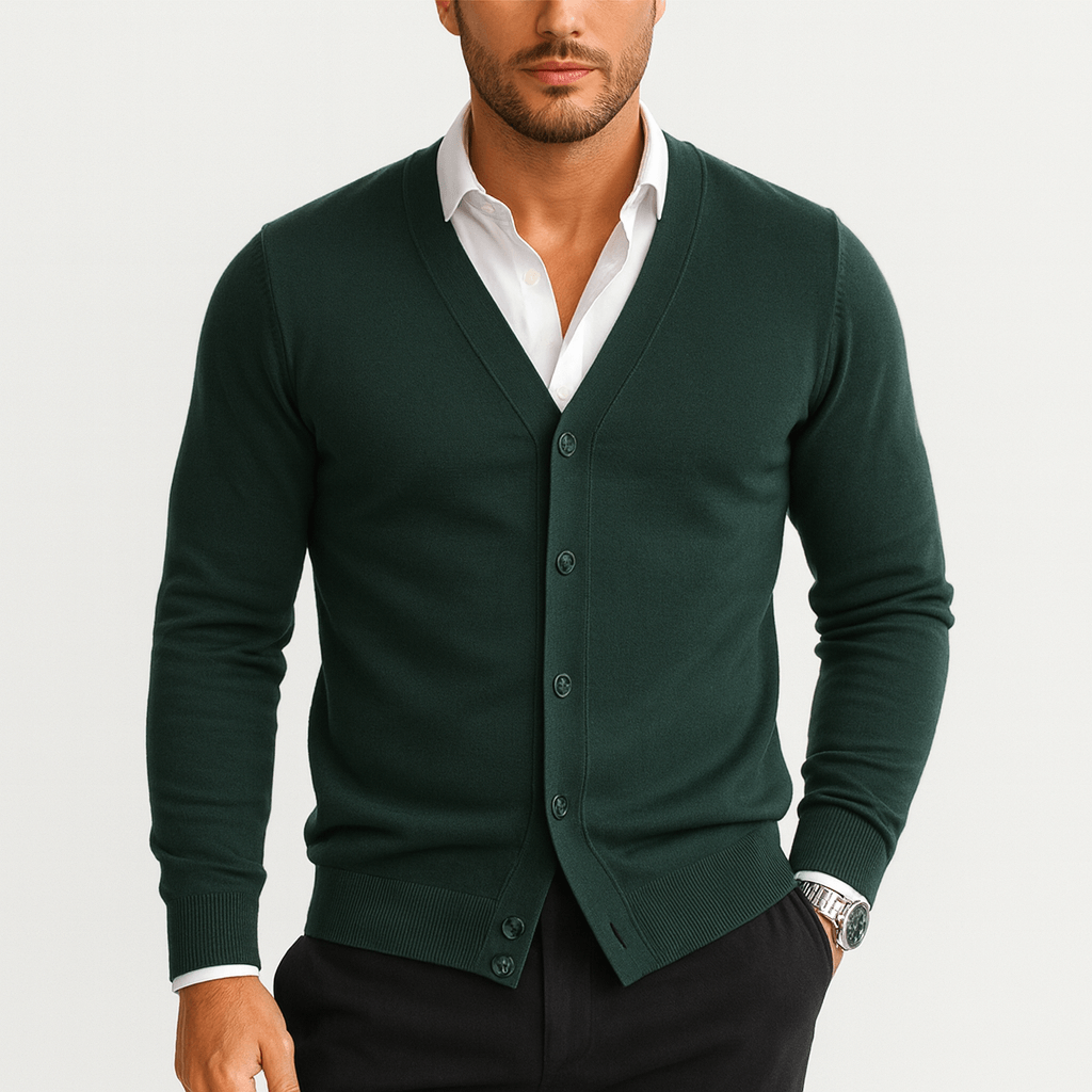 Ryan | Slim Fit V-Neck Knit Cardigan