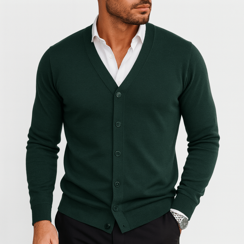 Adam | Slim Fit V-Neck Cardigan for Men