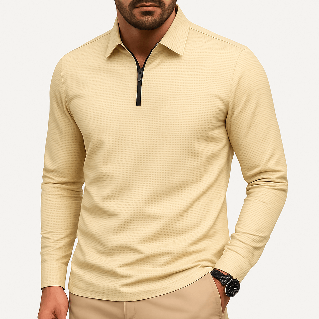 Alex | Slim Fit Zip-Up Shirt