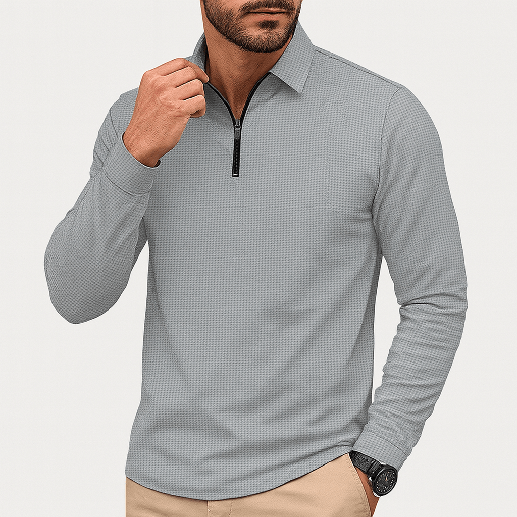 Alex | Slim Fit Zip-Up Shirt