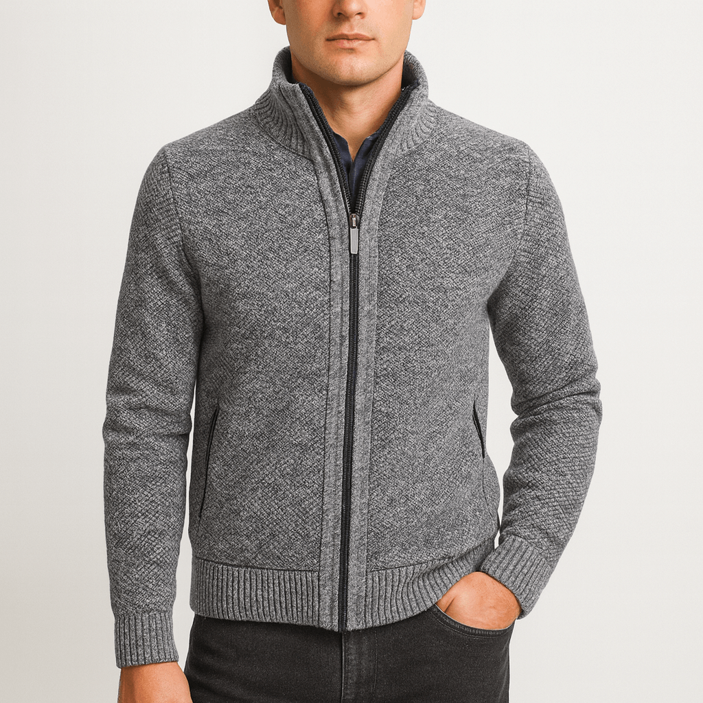 Tom | Structured Zip-Up Cardigan for Men
