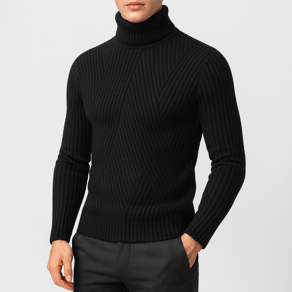 Ben | Turtleneck Ribbed Sweater for Men