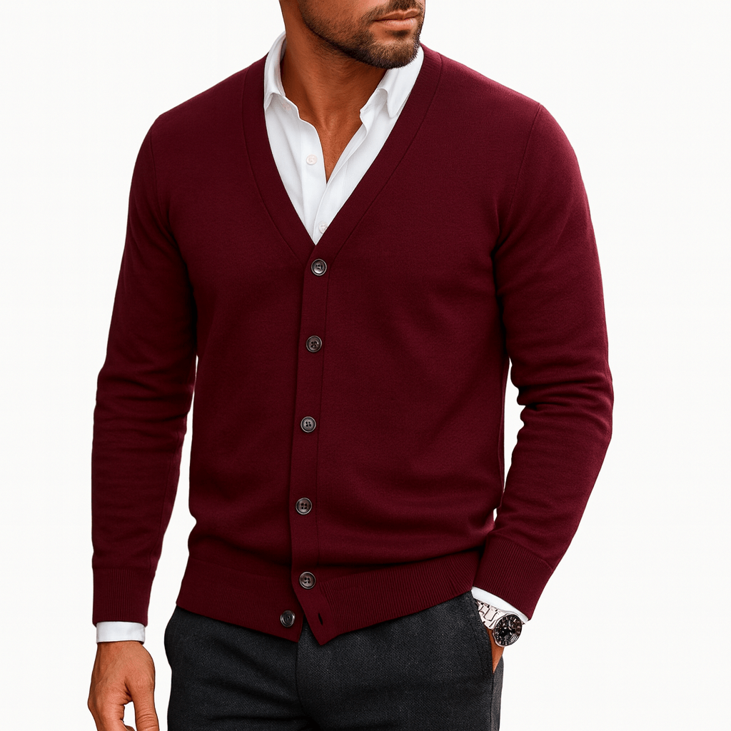 Luke | V-Neck Button Cardigan for Men