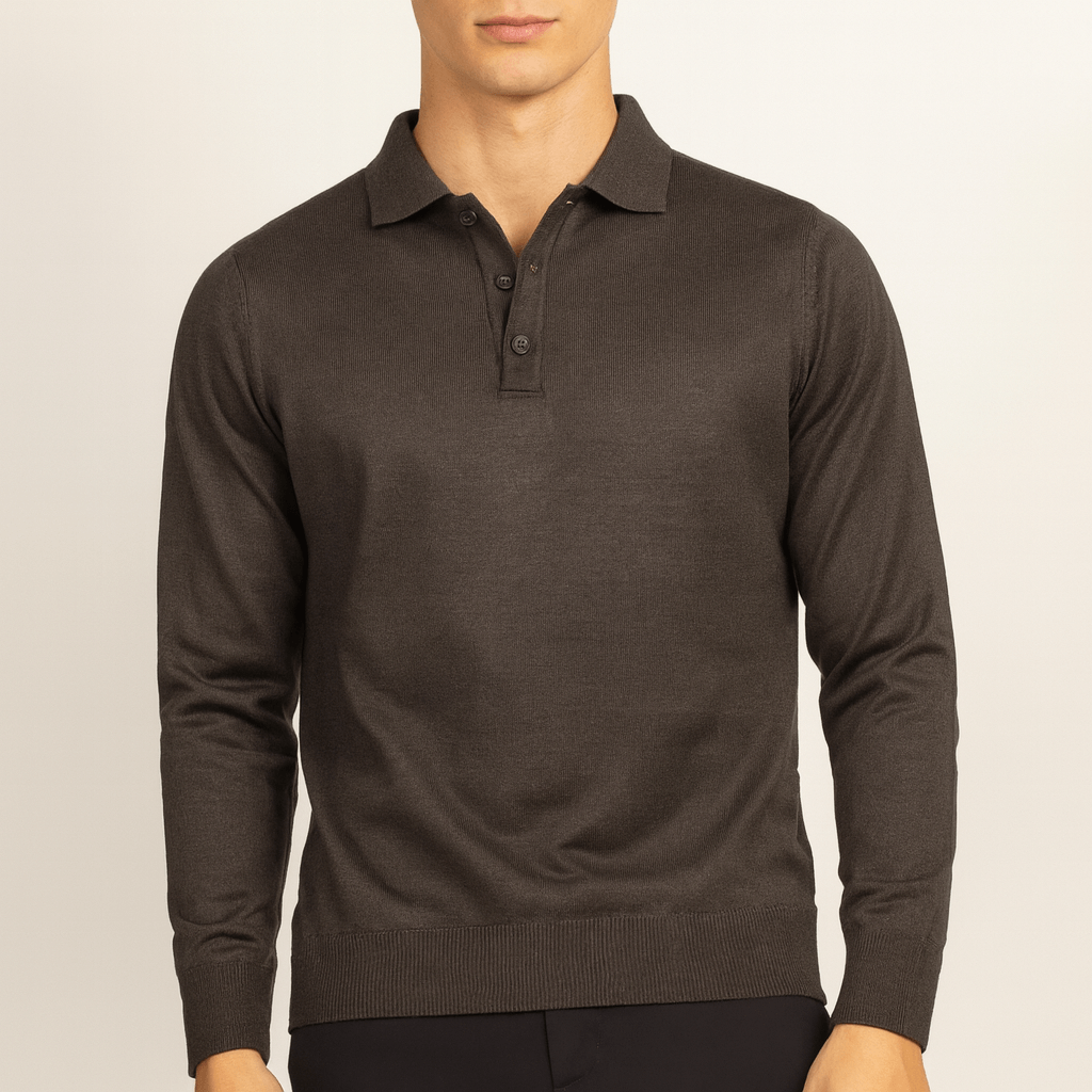 Adam | Elegant Wool Polo Sweater for Men