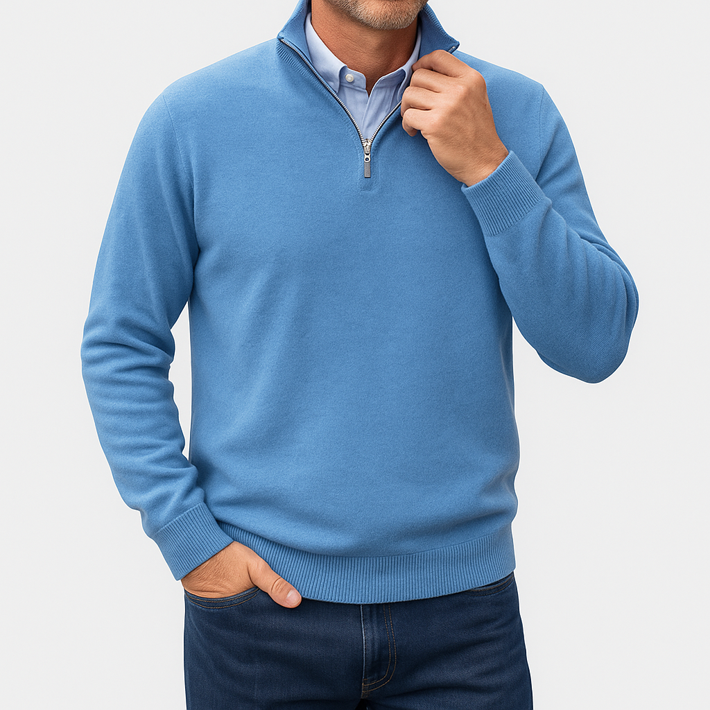 Micah | Zip Collar Cozy Knit Sweater