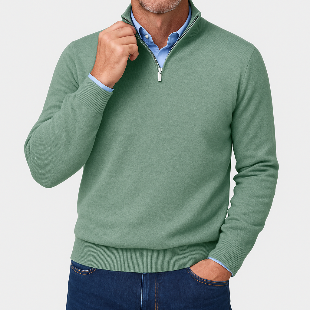 Matt | Zip Collar Cozy Knit Sweater