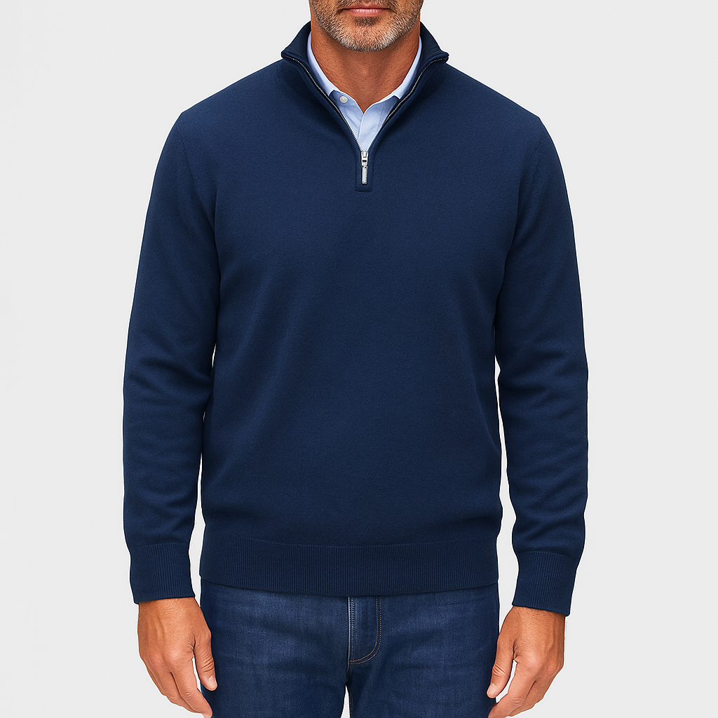 Matt | Zip Collar Cozy Knit Sweater
