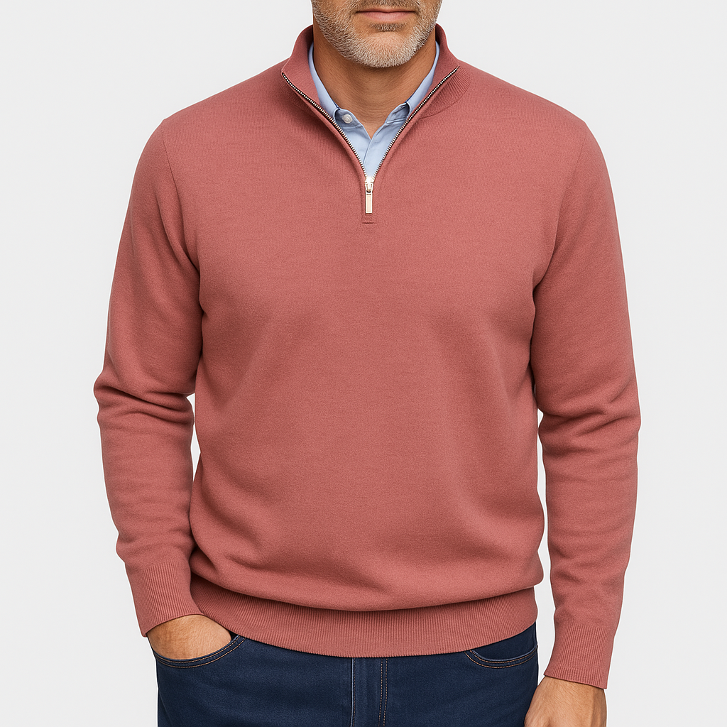 Matt | Zip Collar Cozy Knit Sweater