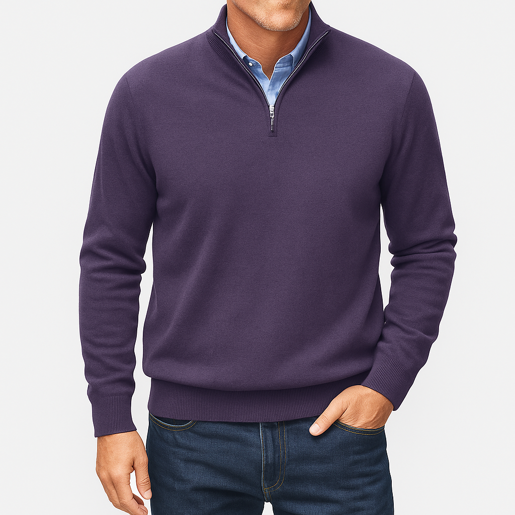 Matt | Zip Collar Cozy Knit Sweater