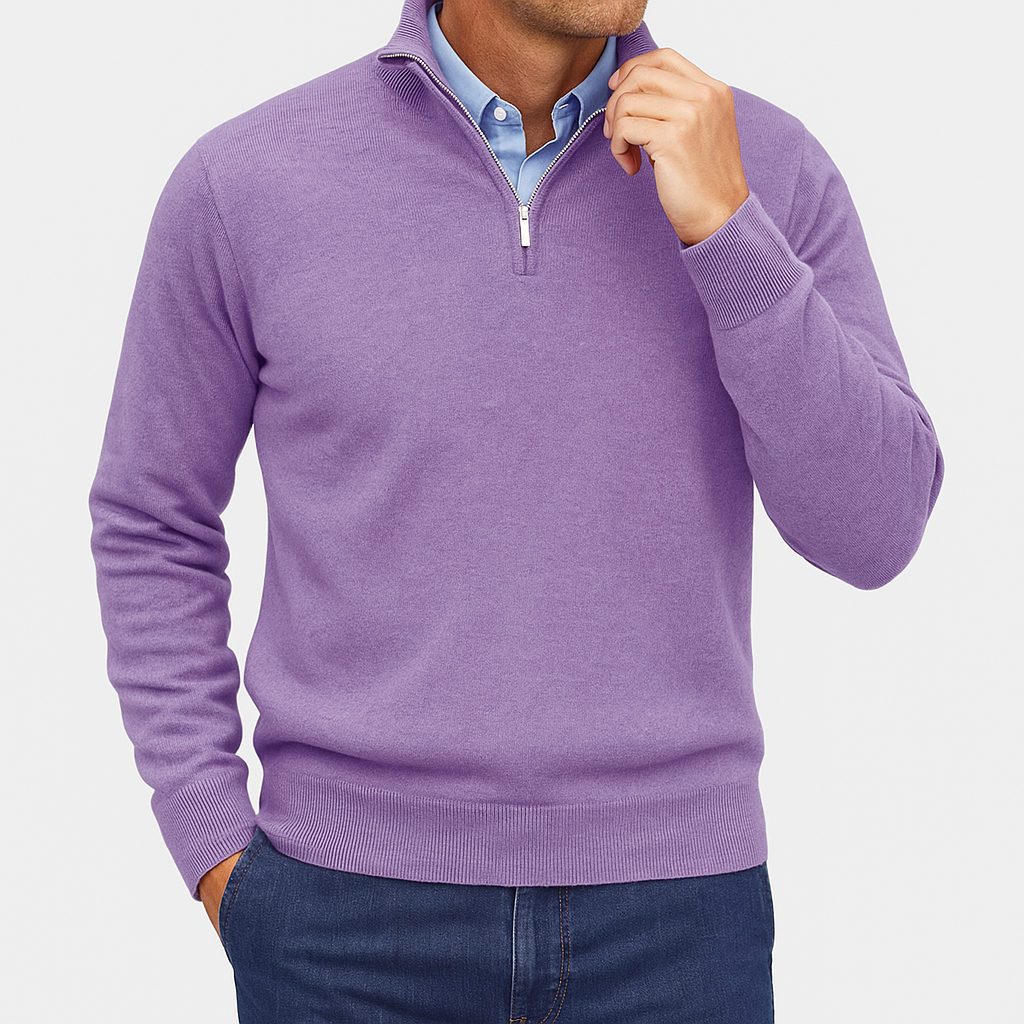 Matt | Zip Collar Cozy Knit Sweater