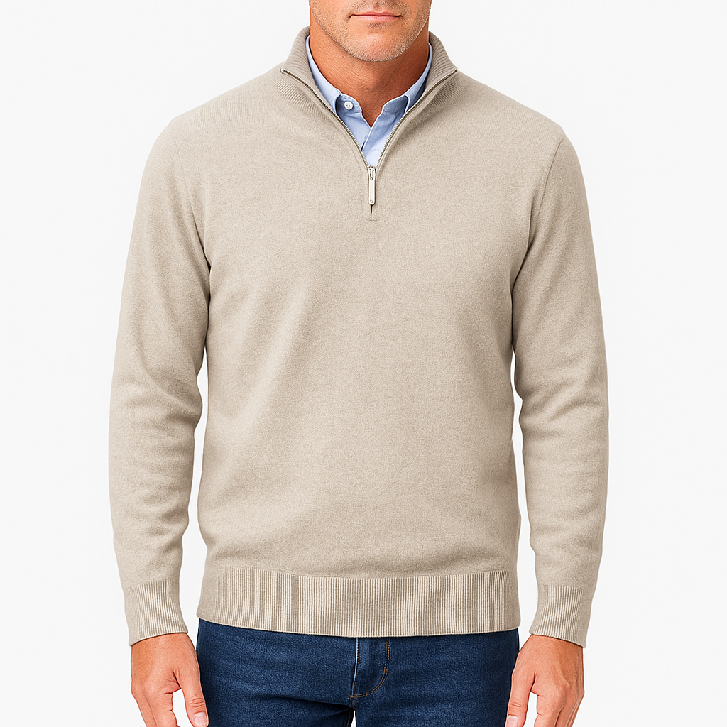 Matt | Zip Collar Cozy Knit Sweater