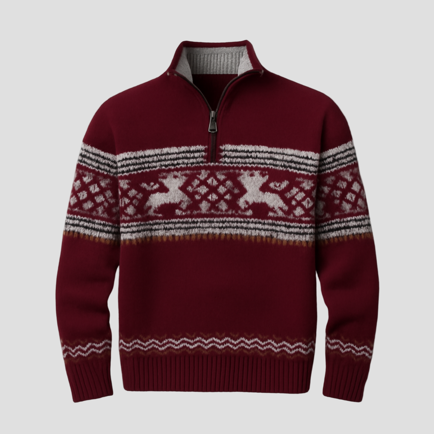 Lincoln | Fair Isle Half-Zip Sweater