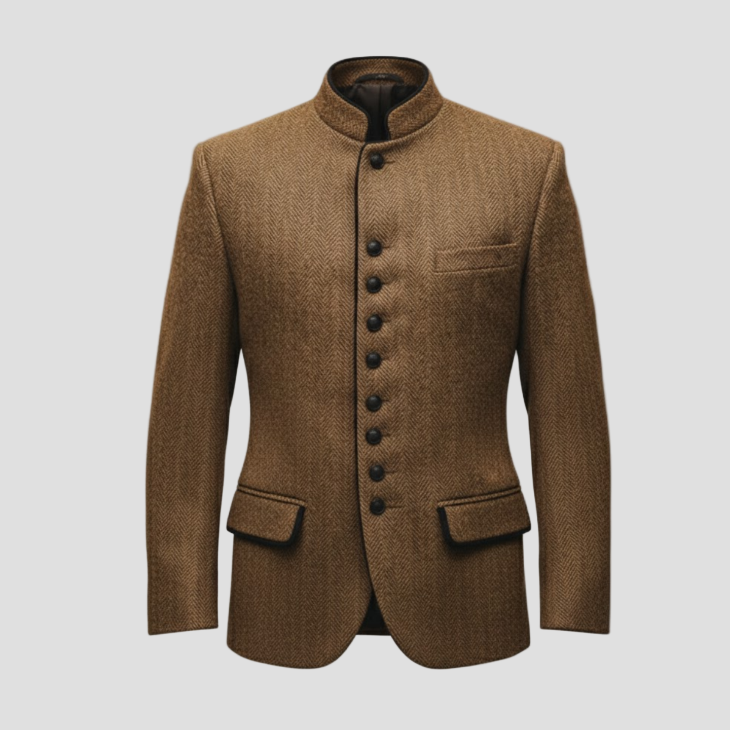 Harrison | Retro Herringbone Wool Coat