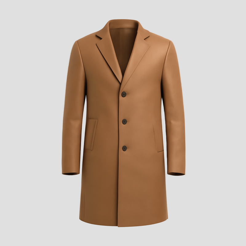 Warren | Notch Lapel Single-Breasted Mid-Length Coat