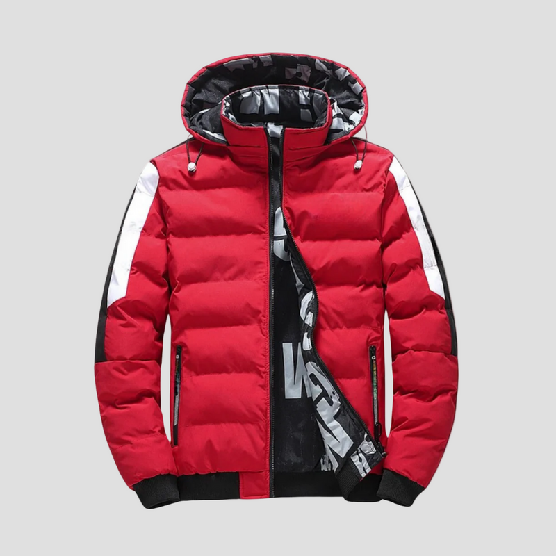 Harrison | Quilted Ribbed Hem Hooded Winter Jacket