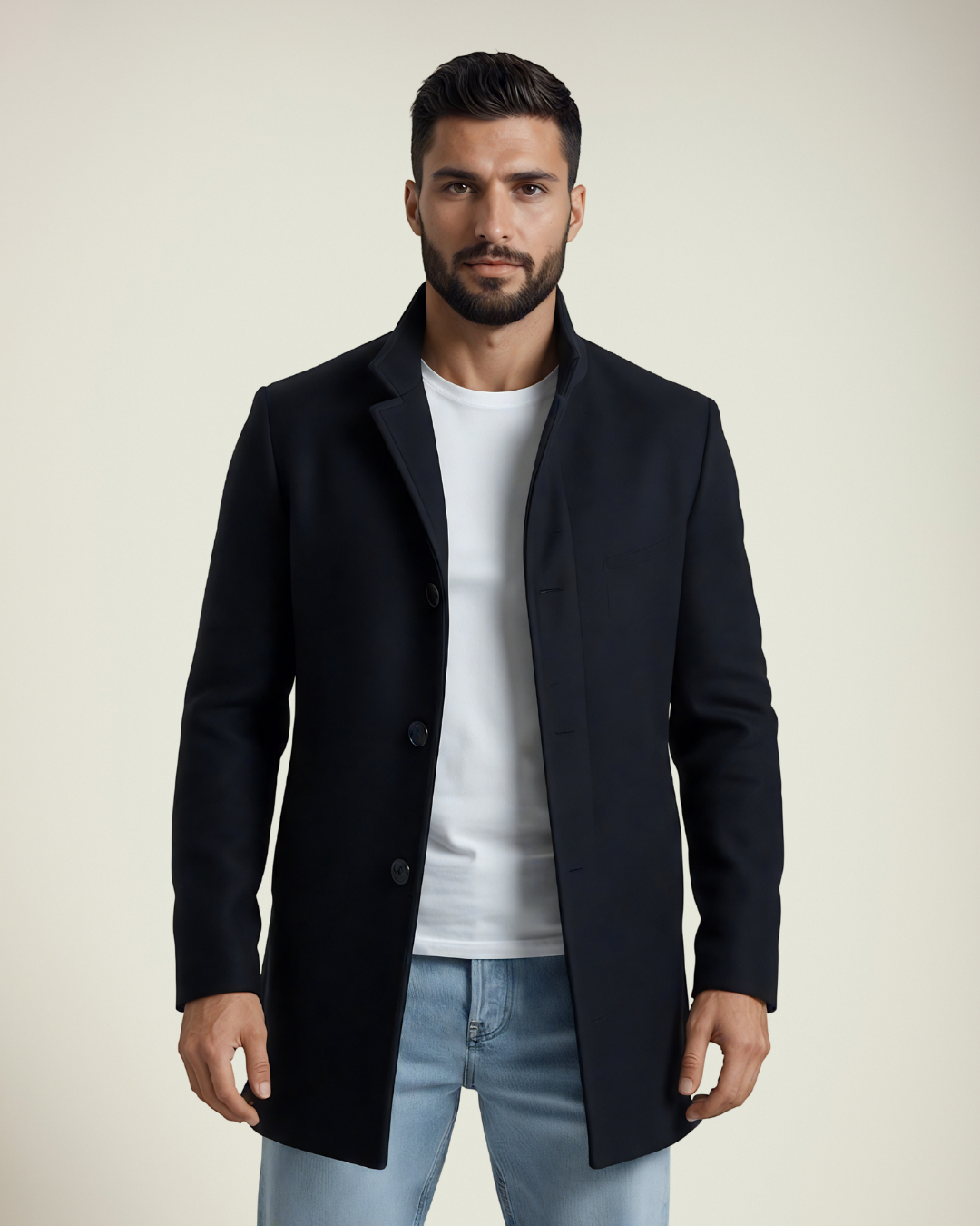 Elias | Men's Quilted Single-Breasted Coat