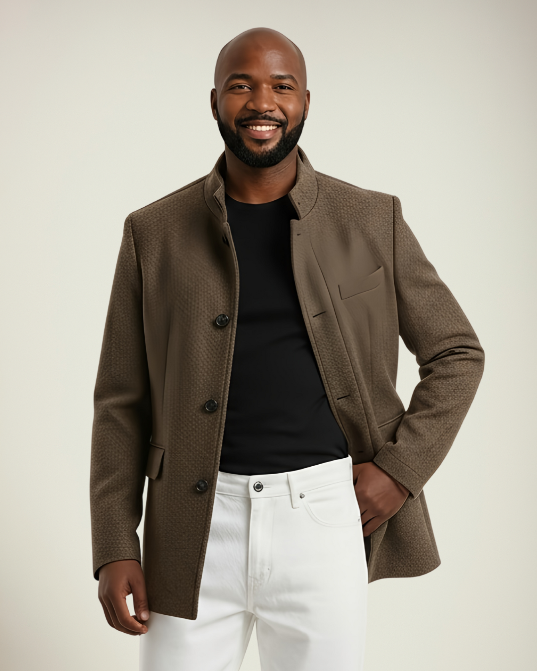 Colton | Men's Quilted Stand Collar Coat