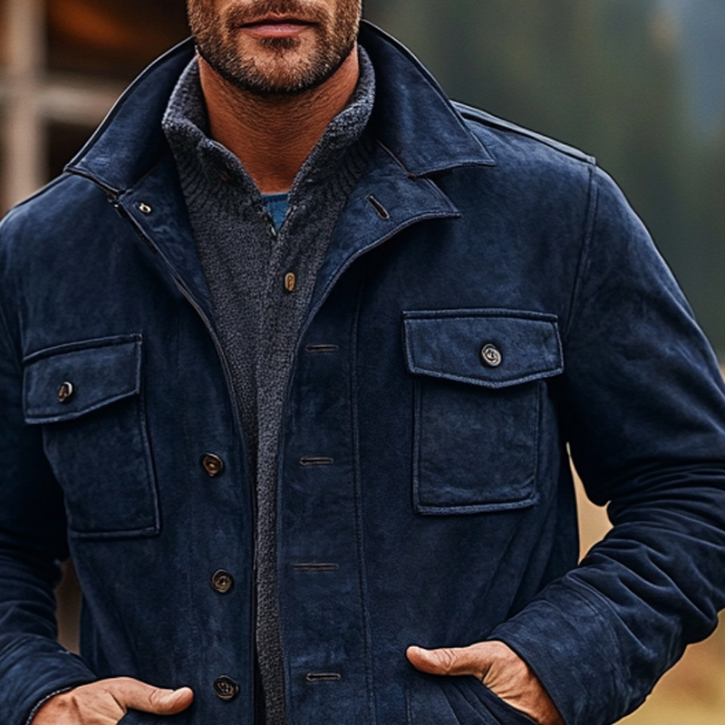 Spencer | Vintage Suede Lapel Coat