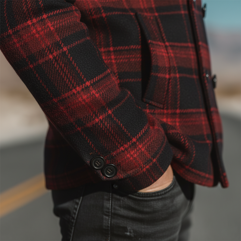 Holden | Plaid Wool Short Coat