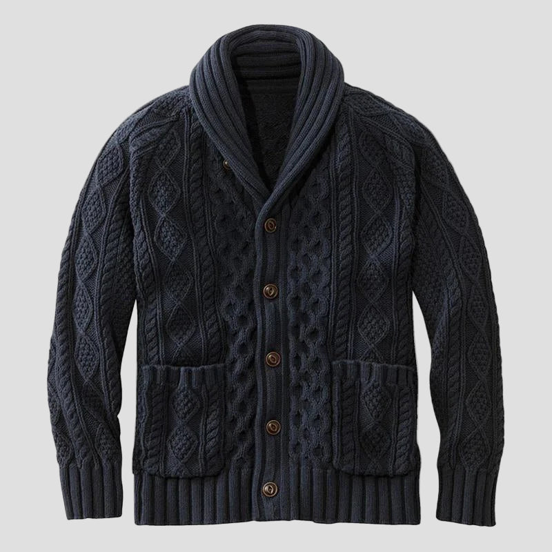 Franklin | Knitted Jacquard Retro Casual Cardigan