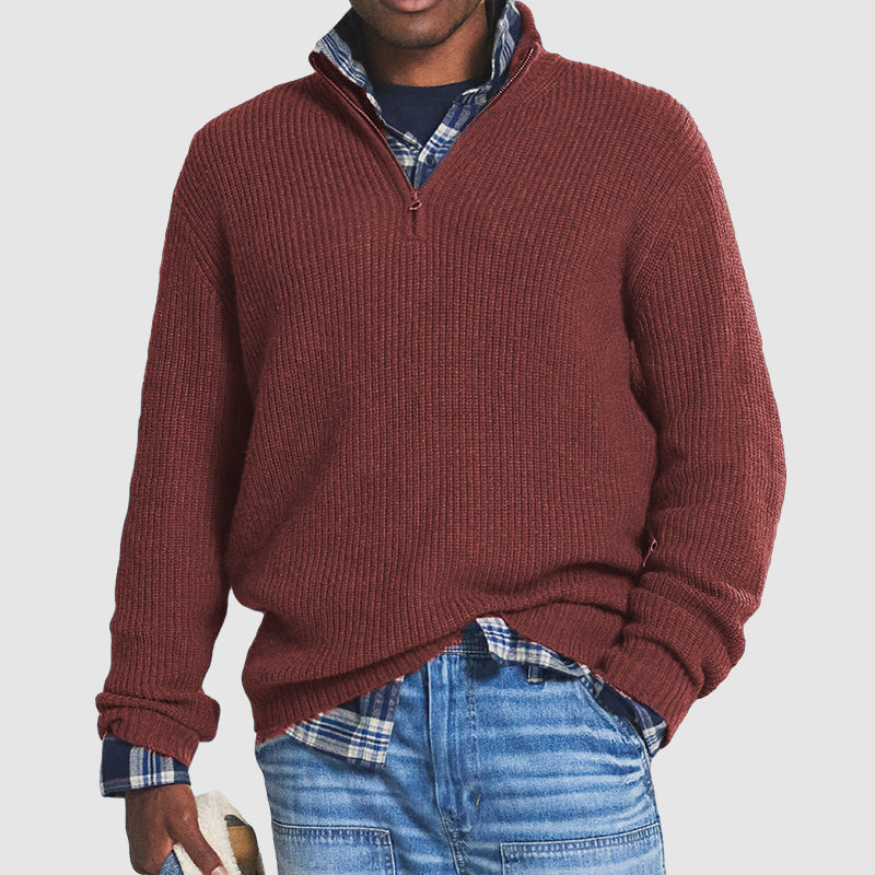 Declan | Business-Casual Cashmere Sweater with Zipper