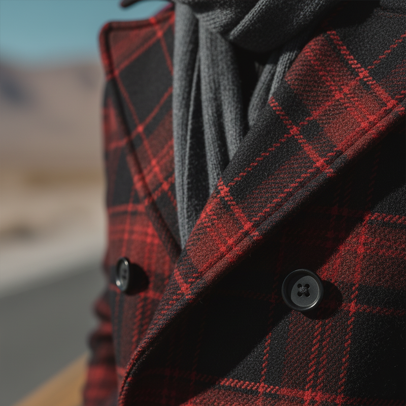 Holden | Plaid Wool Short Coat