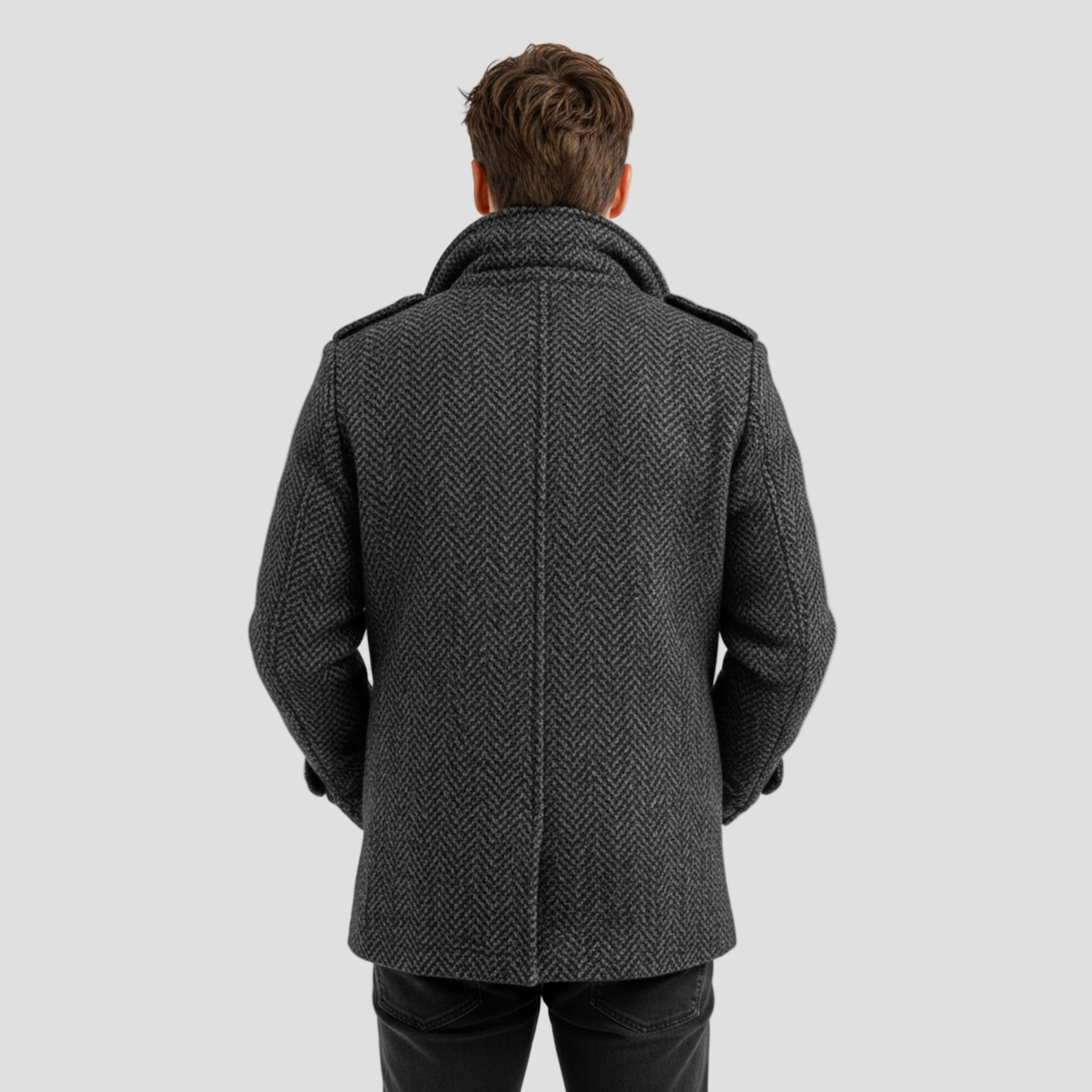 Julian | Herringbone Wool Coat