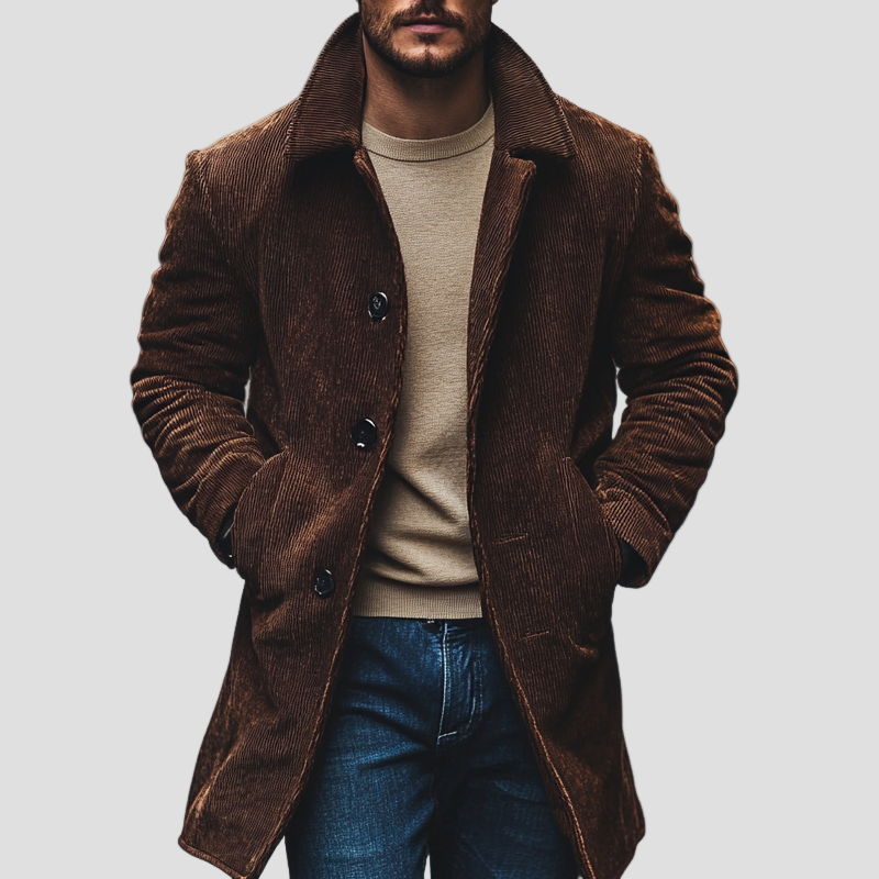 Casey | Corduroy Mid-Length Coat