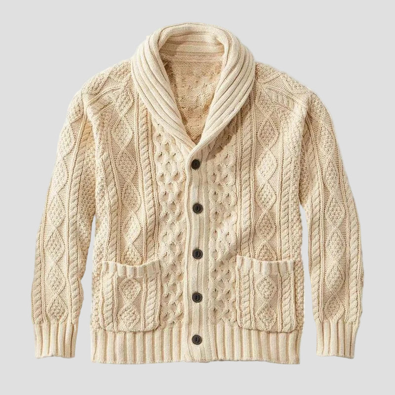 Franklin | Knitted Jacquard Retro Casual Cardigan