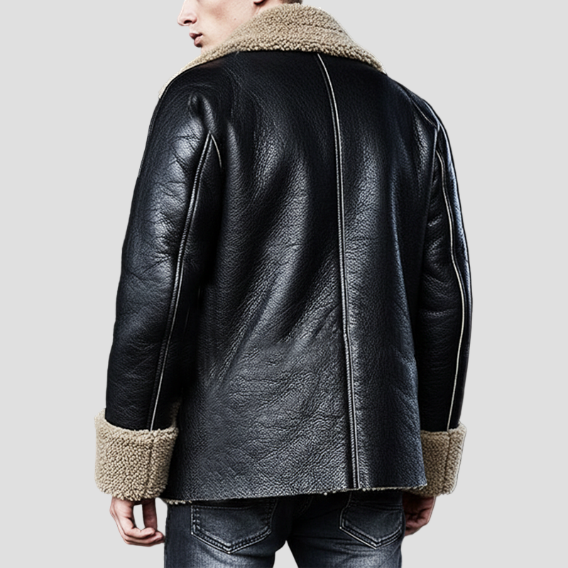 Carter | Textured Leather Short Coat