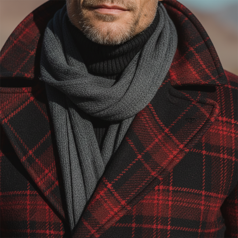 Holden | Plaid Wool Short Coat