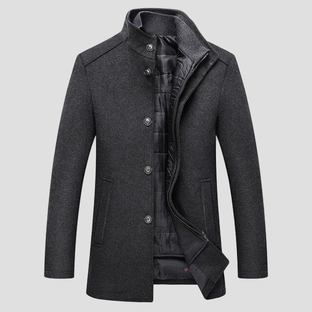 Colton | Men's Quilted Stand Collar Coat