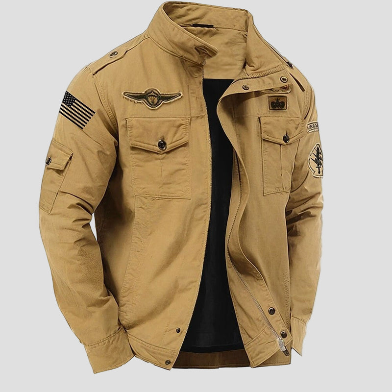 Jasper | Men's Cotton Embroidered Military Jacket