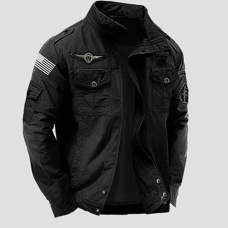 Jasper | Men's Cotton Embroidered Military Jacket