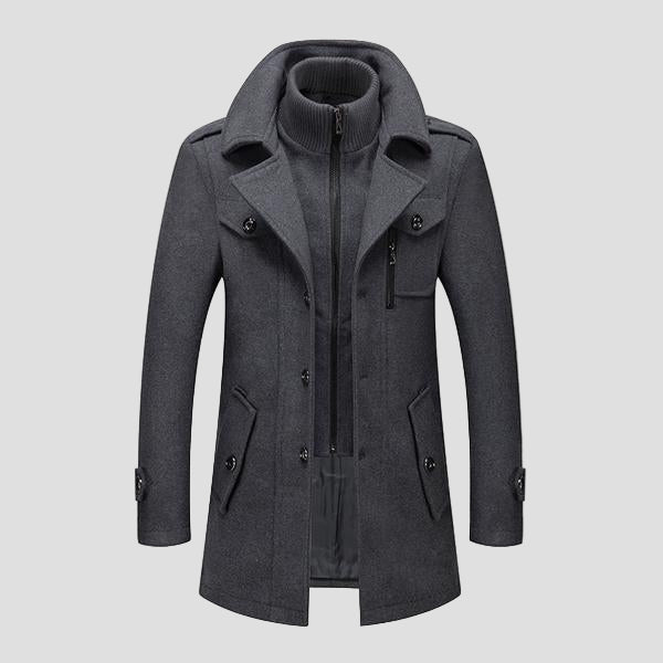 Ryder | Retro Double Collar Woolen Coat
