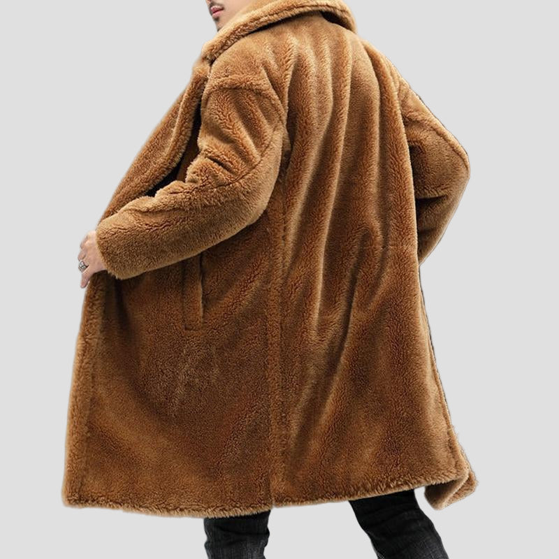 Camden | Warm Solid Color Teddy Plush Long Coat