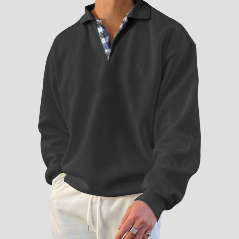 Gideon | Loose Solid Color Long Sleeve Sweatshirt
