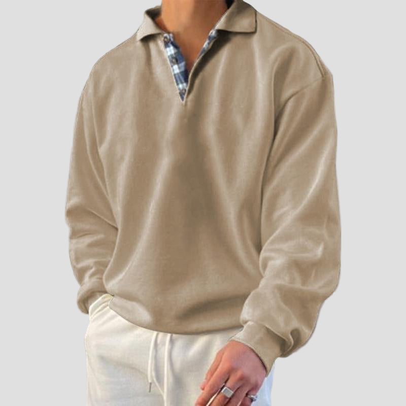 Gideon | Loose Solid Color Long Sleeve Sweatshirt