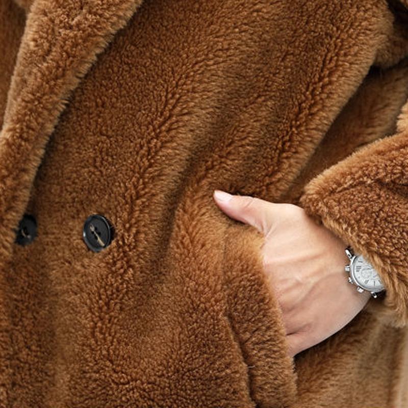 Camden | Warm Solid Color Teddy Plush Long Coat
