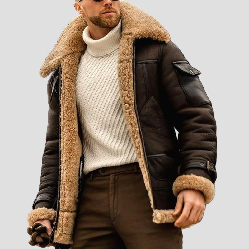 Brody | Vintage Winter Lambswool Warm Lapel Thick Coat