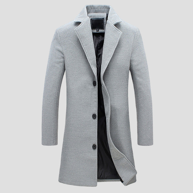 Ezra | Men's Notch Lapel Single-Breasted Coat